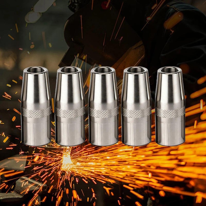 Hasweld 5-PK MIG Gun Nozzle KP2742-1-50F 1/2 fits Lincoln Magnum PRO 250L 300L 250A / 350A guns part - Image 5